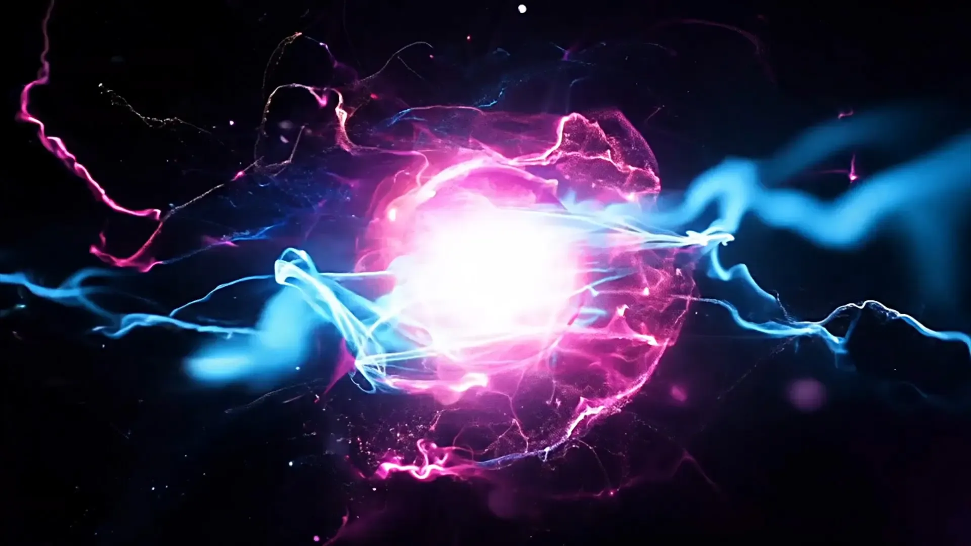 Electric Particle Burst Overlay for Sci-Fi Logo Reveals